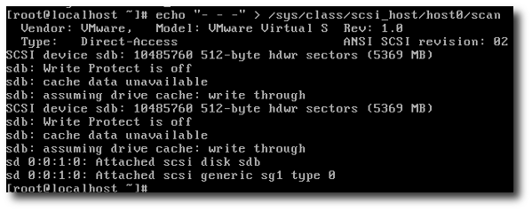 如何在不重启的情况下为Vmware Linux客户机添加新硬盘