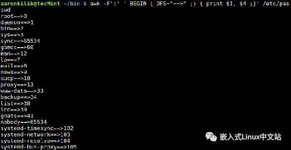 Linux下awk内置变量怎么用