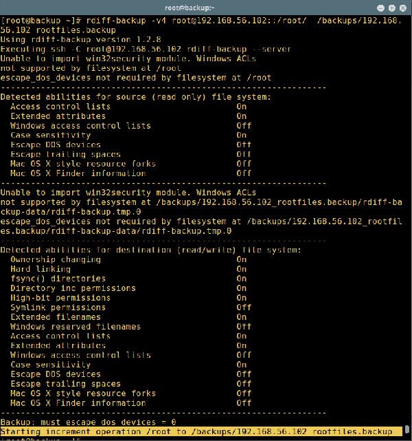 linux中如何使用rdiff-backup