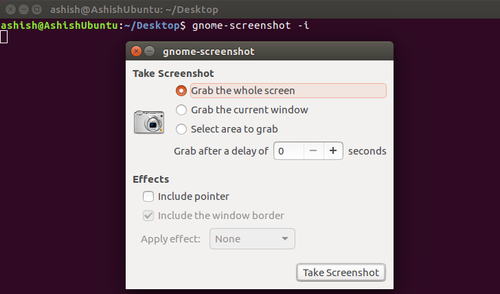 linux中如何使用gnome-screenshot獲取屏幕快照