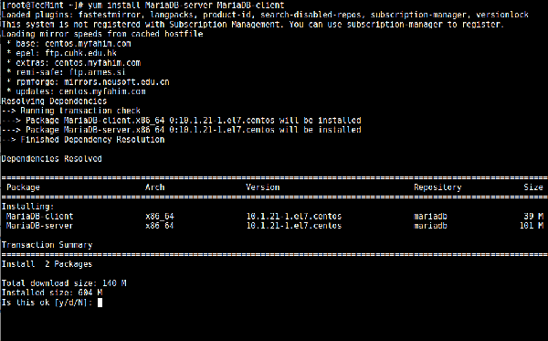 怎么在CentOS7.37上安装和安全配置MariaDB