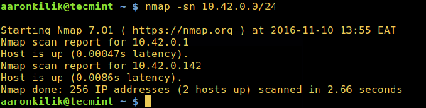 怎么在Linux中找出所有在线主机的IP地址