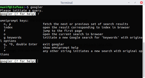 linux中如何使用Googler