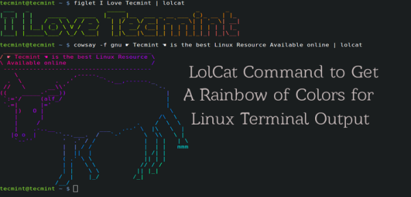 Linux終端中如何使用lolcat命令