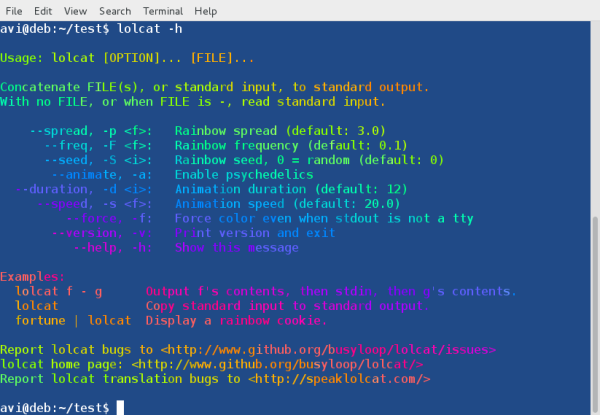 Linux终端中如何使用lolcat命令