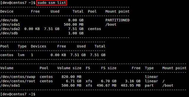 在CentOS/RHEL7上如何借助系统存储管理器管理LVM卷