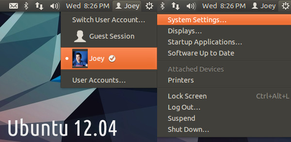 Ubuntu 12.10中如何使用新的会话菜单