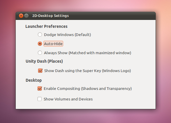 Ubuntu Unity 2D配置工具有什么用