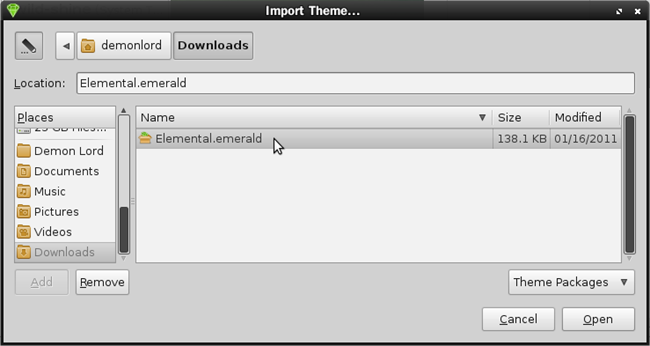 如何用Emerald更改Ubuntu的窗口边框
