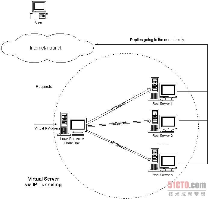 Linux服务器集群系统中如何通过IP隧道实现虚拟服务器