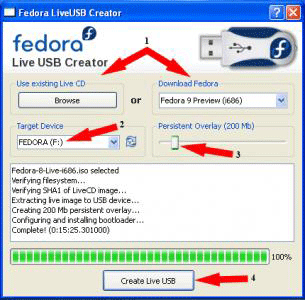 在Windows下如何把Fedora安装到U盘上启动