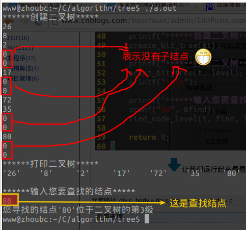 web二叉樹實例代碼分析