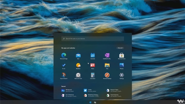 Windows 10X系统截图流出全新开始菜单是怎么样的