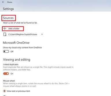 怎么在Windows 10的照片应用中添加新的文件夹位置