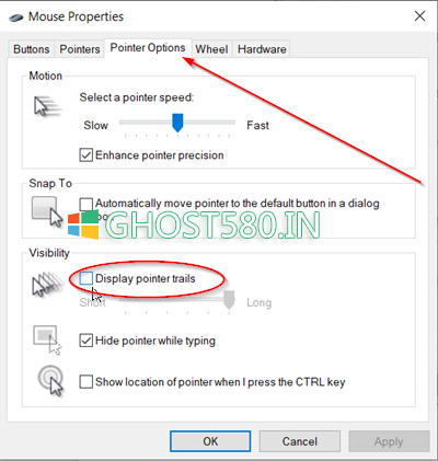 在Windows 10中如何启用鼠标指针跟踪