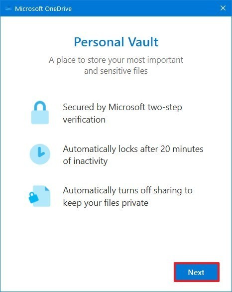 在Windows 10上怎么设置OneDrive Personal Vault存储