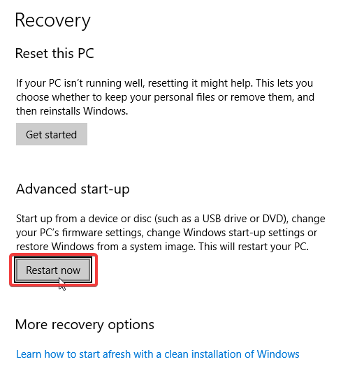 Windows 10无法进入恢复模式怎么办