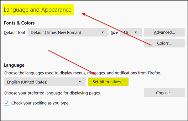 怎么在Windows 10中更改Chrome或Firefox浏览器的用户界面语言