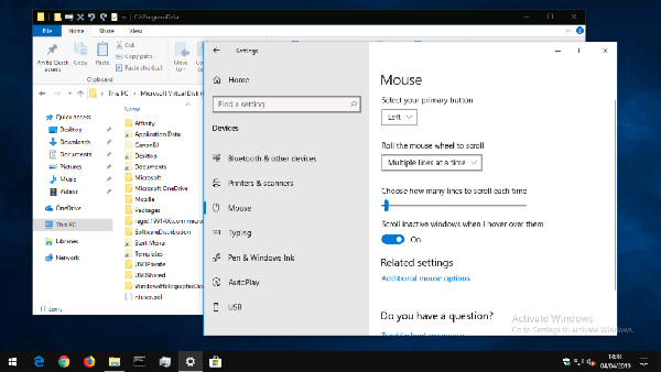 怎么在Windows 10中禁用非活动窗口滚动