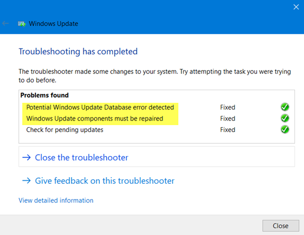 修复Windows 10上的Windows Update错误0xc1900130