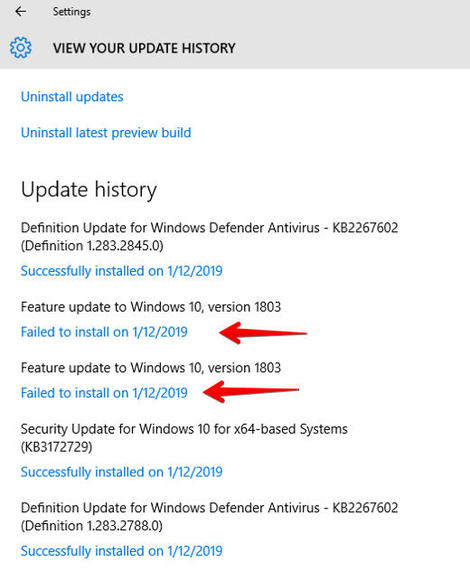 Windows 10 Update失敗了怎么辦