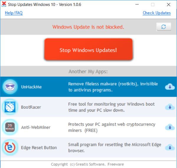 怎么使用StopUpdates10阻止Windows10上的更新