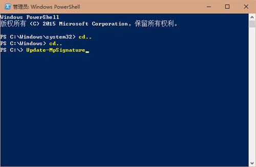 怎么使用PowerShell更新Windows Defender