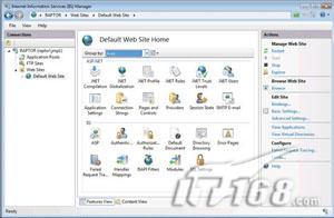 IIS 7.0全新的管理界面是怎么样的