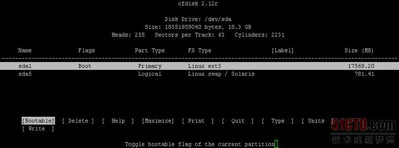 Linux中Cfdisk指令有什么用