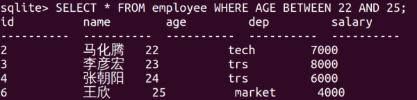 嵌入式数据库Sqlite3之如何使用子句和函数