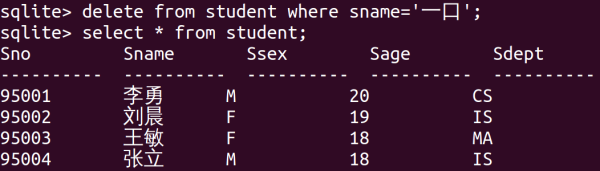 嵌入式数据库Sqlite3之如何使用基本的命令操作