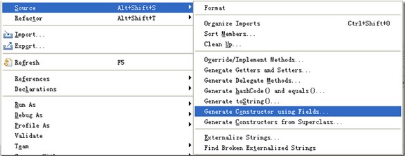 Eclipse如何自动生成Getter、Setter和构造方法