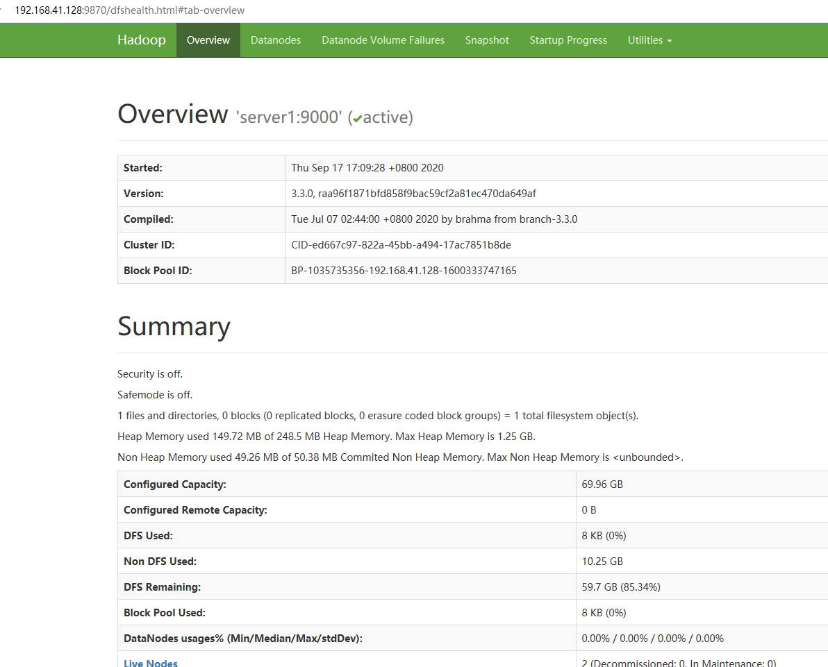 hadoop3.3集群搭建方法