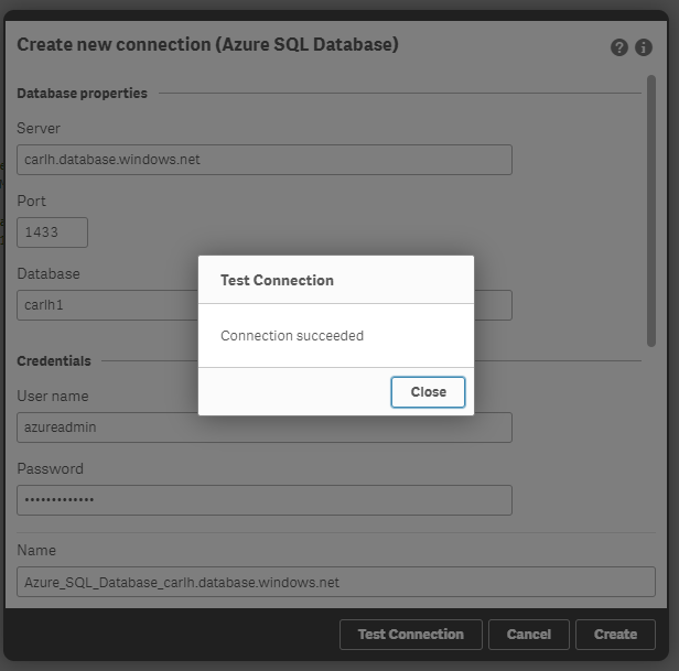 如何从Qlik Sense Business连接到Azure 数据库