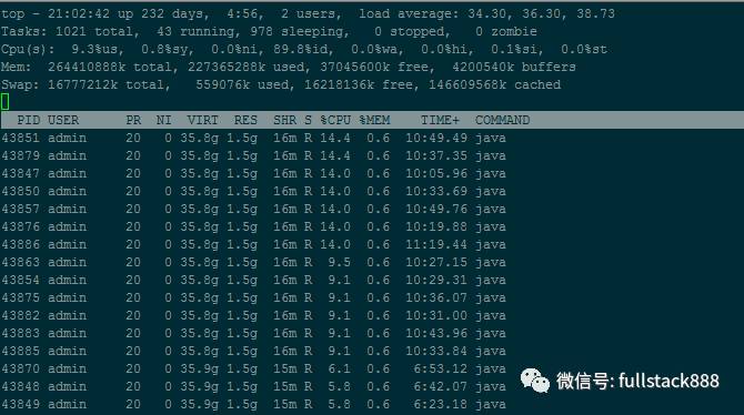 如何通过top  和 jstack  确定哪些线程耗尽CPU