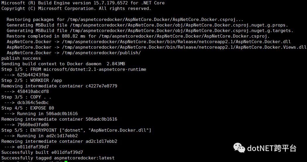 Docker中怎么运行ASP.NET Core 2.1