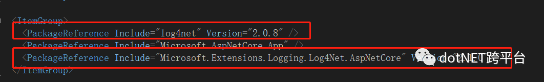.net core如何整合log4net