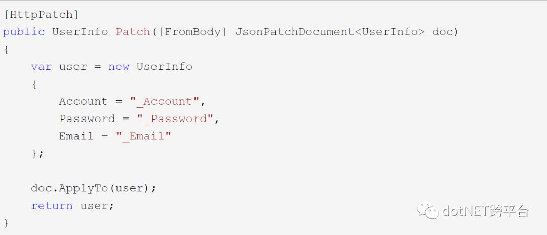 WebApiClient的JsonPatch局部更新是怎样的