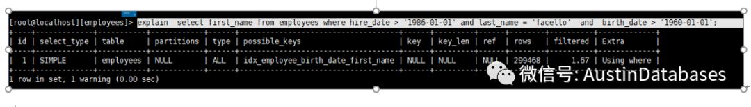 MYSQL数据库中索引的示例分析