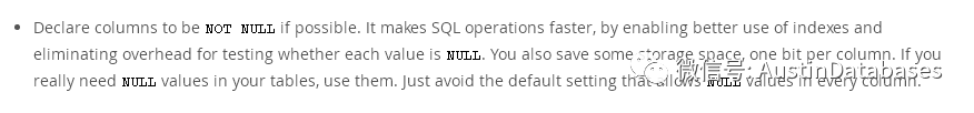 MYSQL中NULL走不走索引