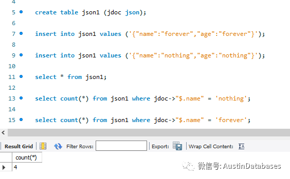 MYSQL JSON的用法介绍