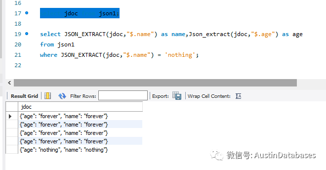 MYSQL JSON的用法介绍