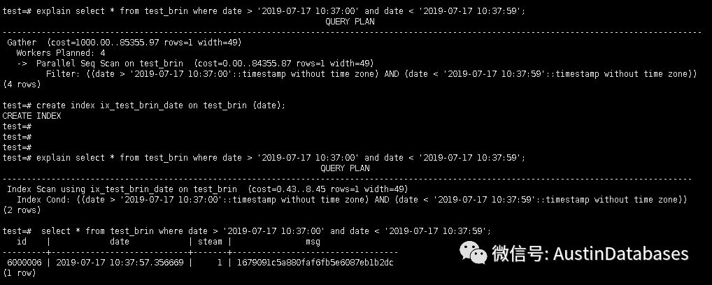 PostgreSQL中BRIN索引指的是什么