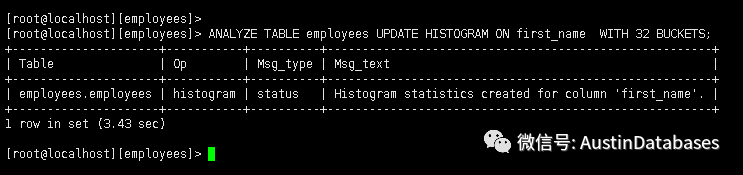 MYSQL 8 Histogram statistics 直方图是什么样的