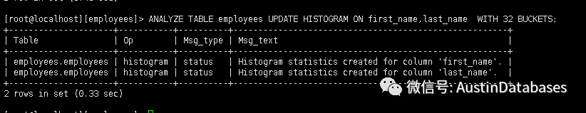 MYSQL 8 Histogram statistics 直方图是什么样的