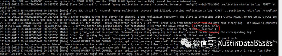 如何进行MYSQL  MGR崩溃后的修复和问题查找