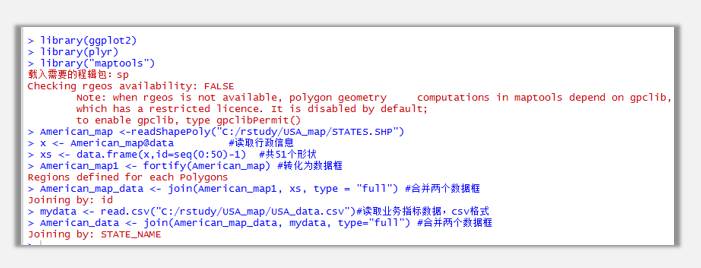 R语言数据地图中的美国地图是怎样的