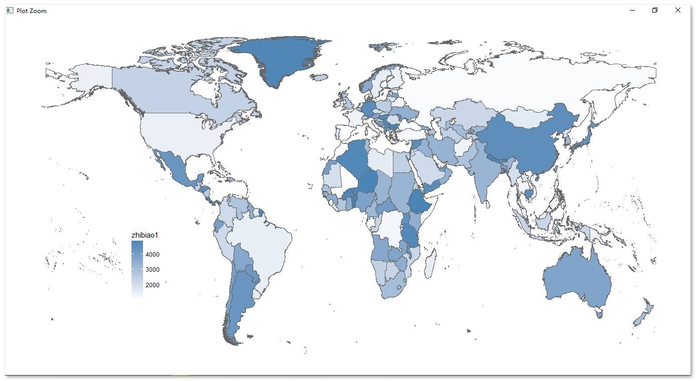 R语言数据地图中的全球填色地图是怎样的