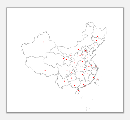 R语言可视化实现地图填充与散点图图层叠加