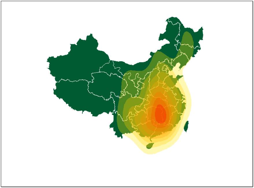 R语言可视化中ggplot绘制中心密度辐射图是怎样的